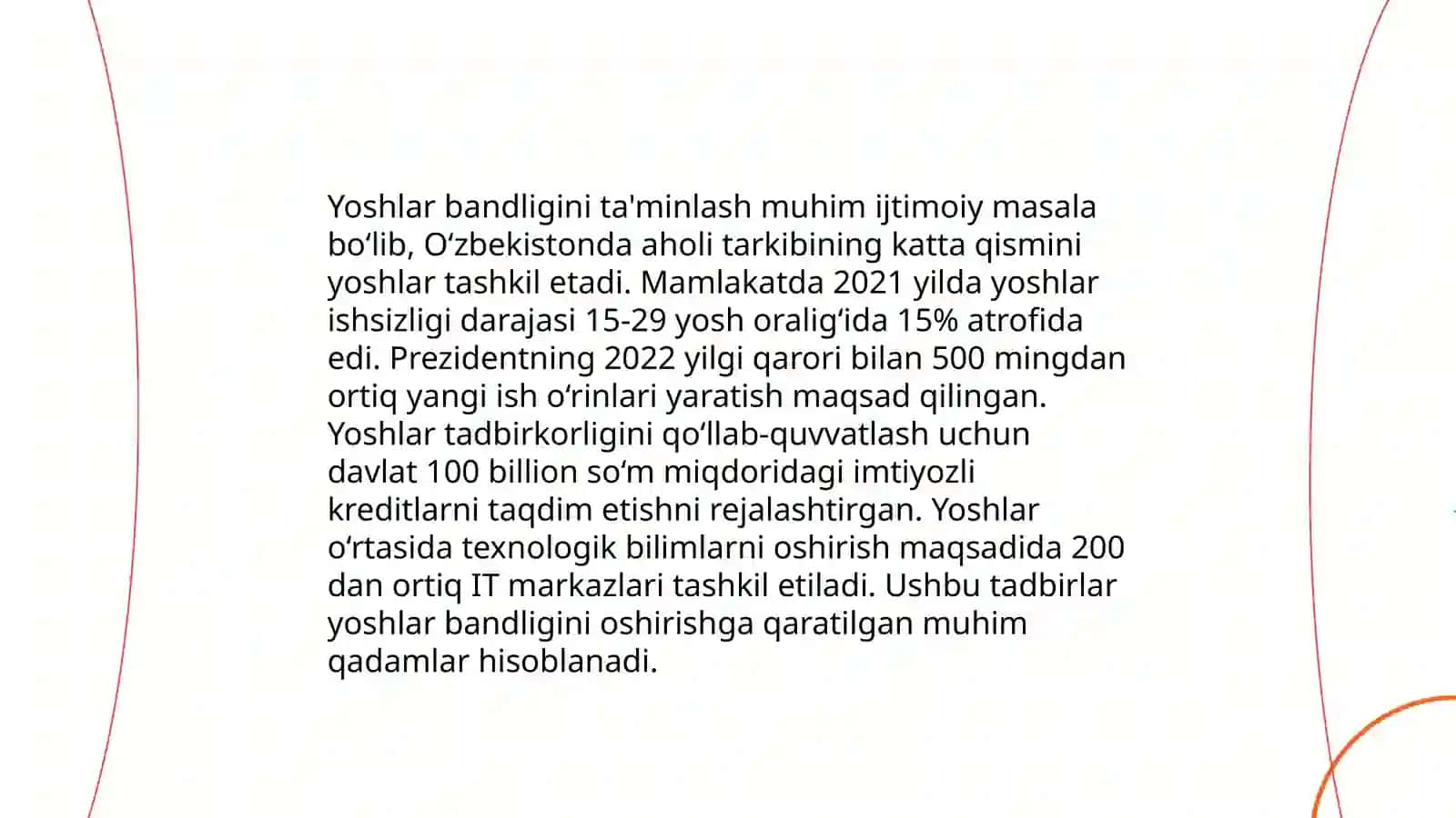 Yoshlarga oid davlat siyosatining ustuvor yoʻnalishlari 4
