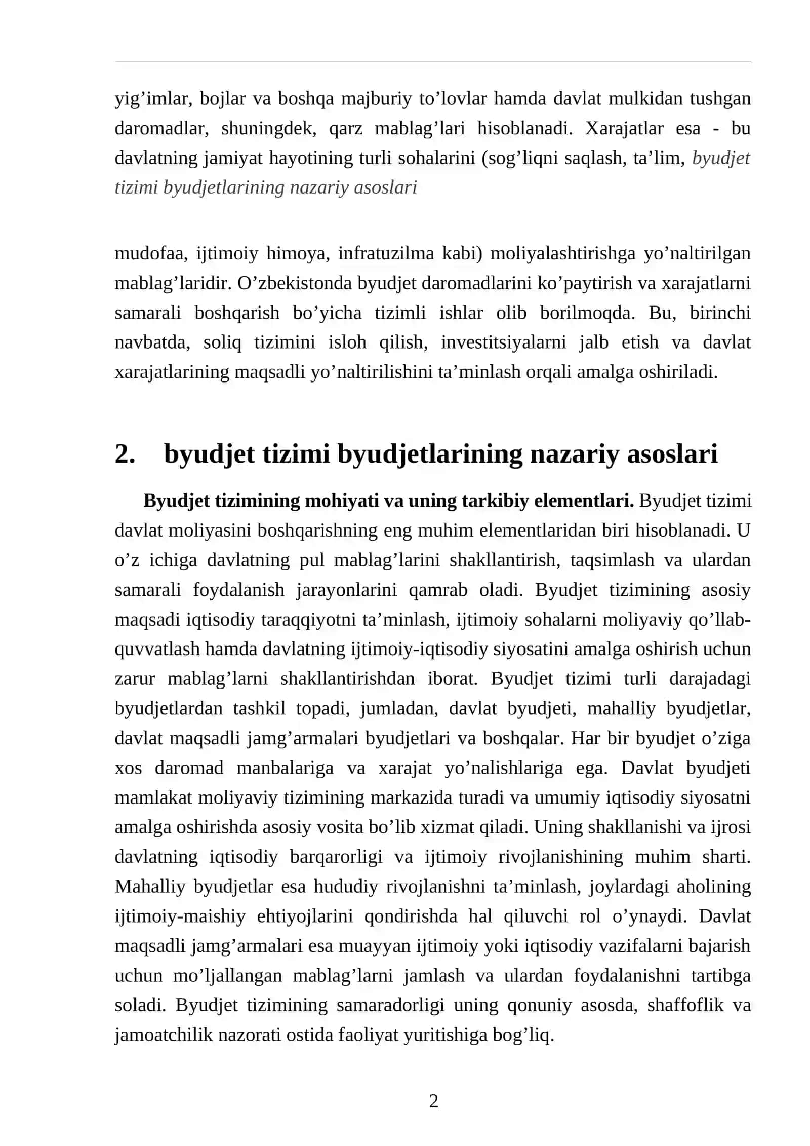 Byudjet tizimi byudjetlarining mohiyati 4