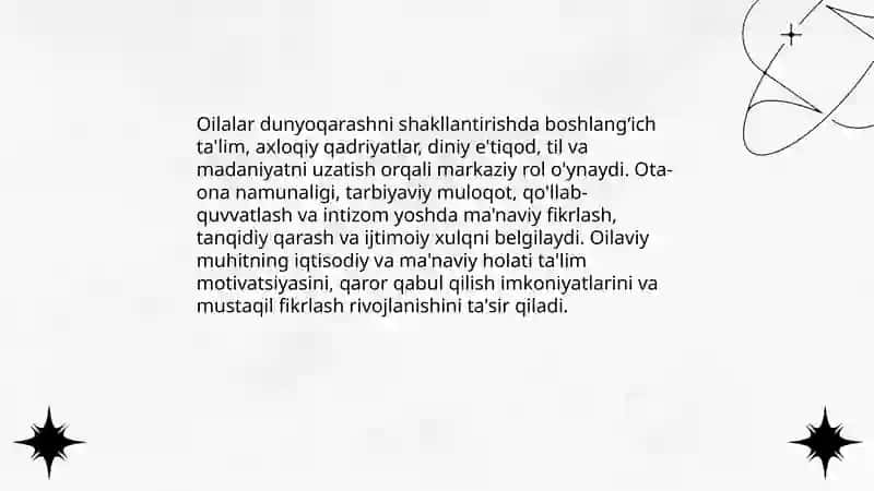 Talaba e’tiqodi, dunyoqarashi, o’zini o’zi nazorat qilishi 4