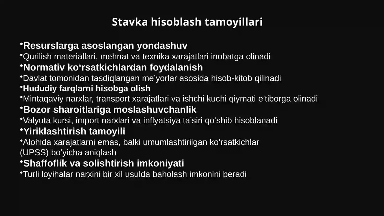 UPSS stavkalari bo‘yicha smeta xisob-kitoblarining metodologiyasi 4
