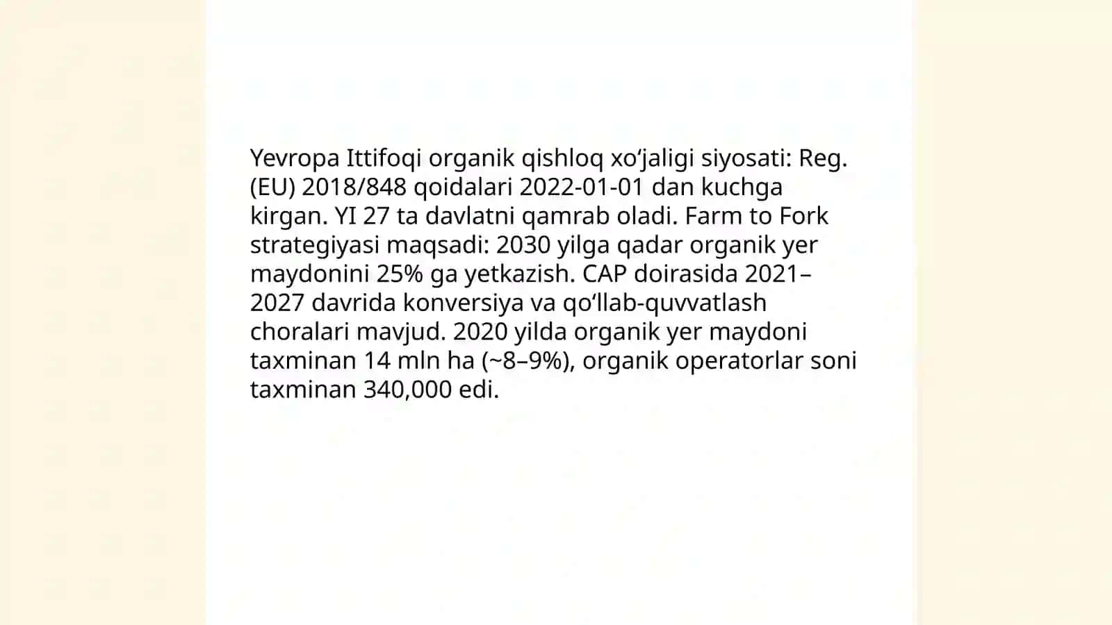 Organik qishloq xo‘jaligi va Jahon tajribasi 4