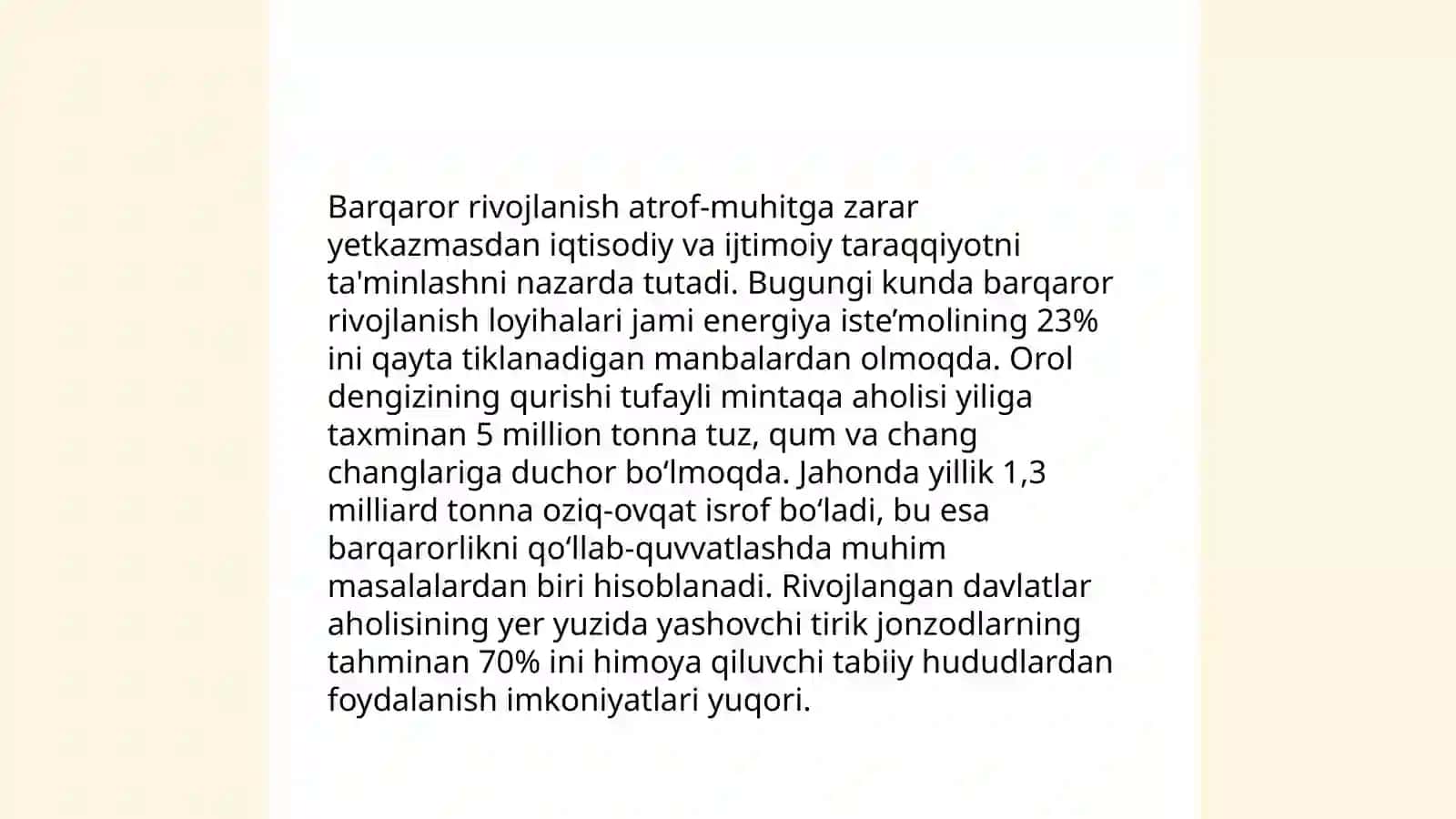 Ekologiya tabiatni muxofaza qilish iqtisodiyot 4