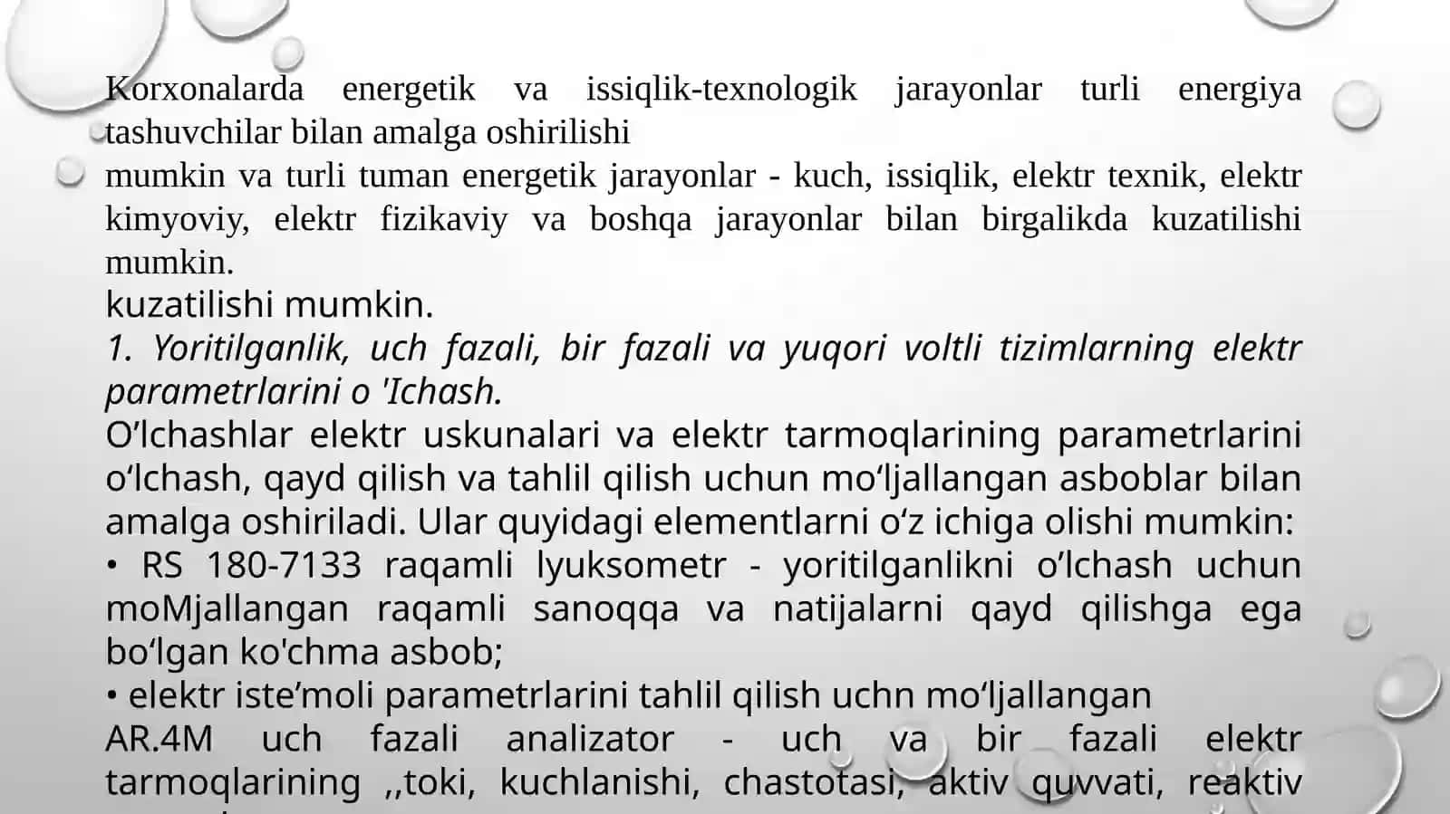 Iste’molchilarni metrologik va termografik tekshiruvdan o‘tkazish 4