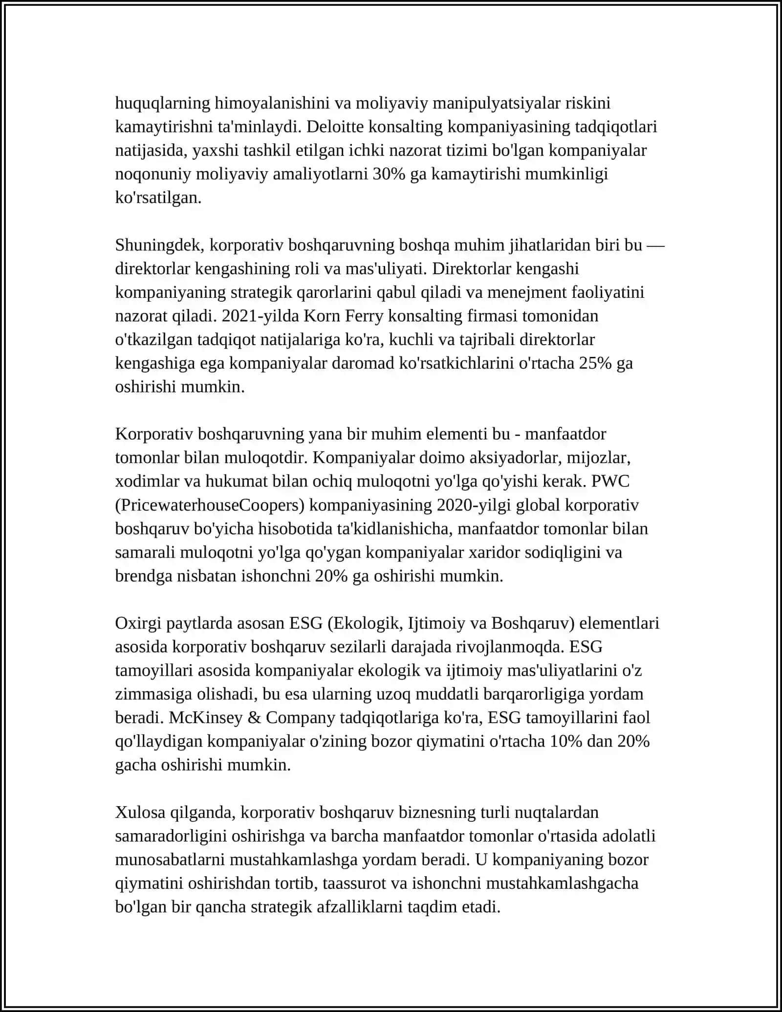 MUSTAQIL ISH Mavzu: KORPARATIV BOSHQARUV TIZIMI 4
