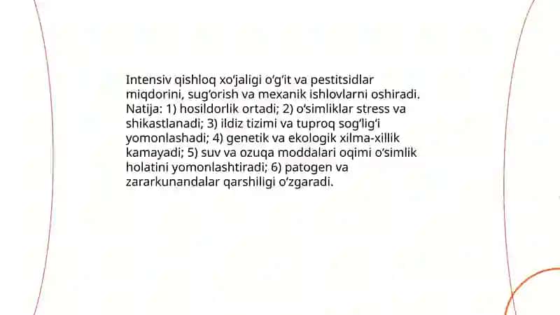 Insonlarni hozirgi xoldagi o'simliklarga ta'siri 4