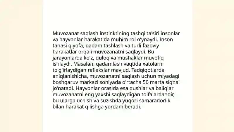 Instinktiv xatti-harakatlarining tashqi omili. 4