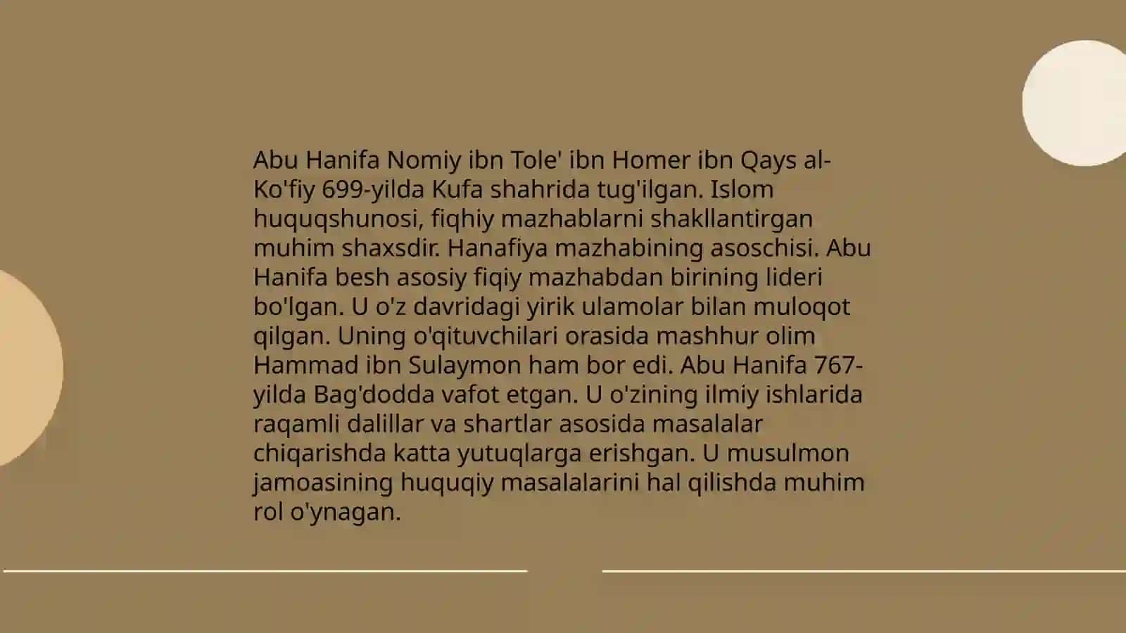 Markaziy Osiyo tarixida Xanafiya mashabining o'rni 4
