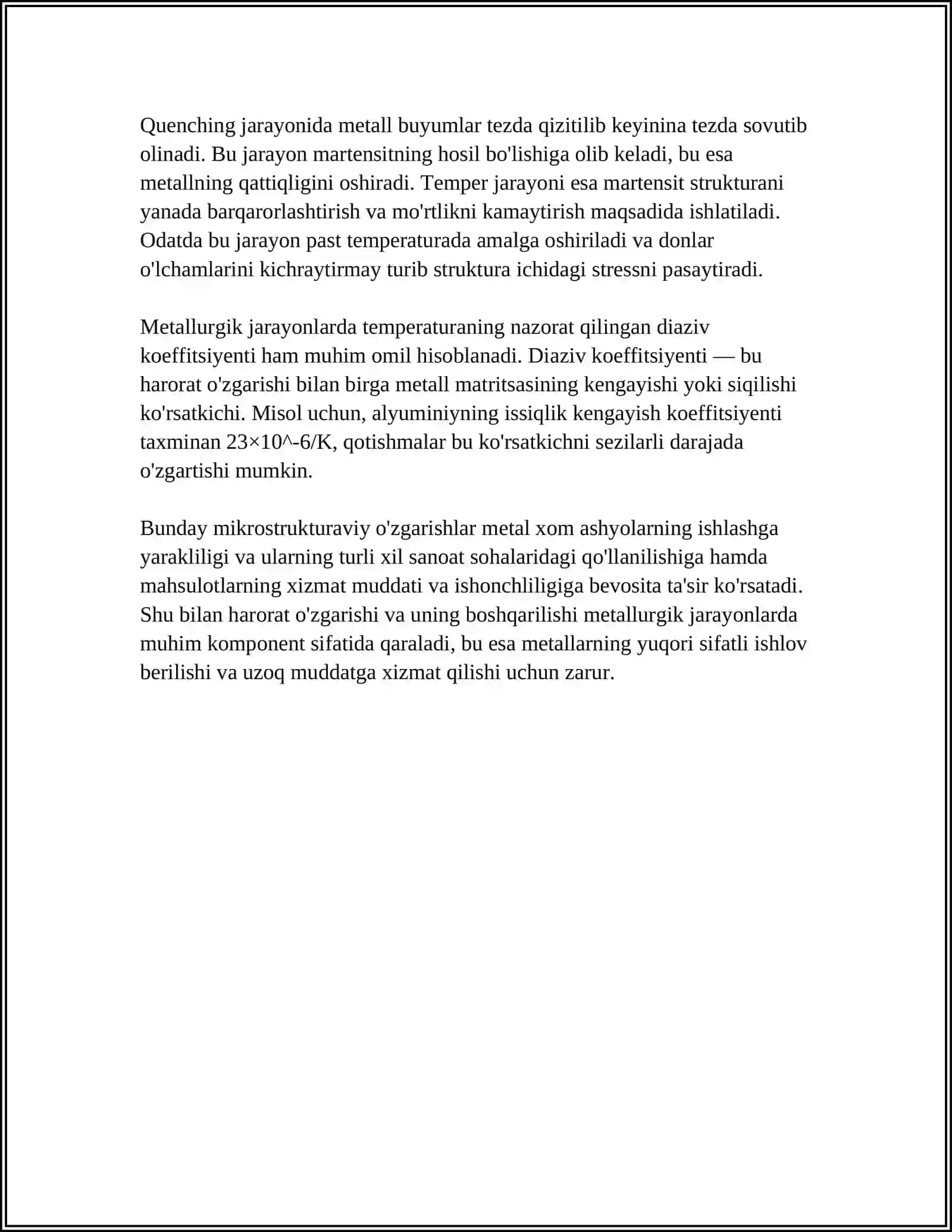 HARORAT VA BOSHQA TASHQI OMILLARNING MITRALOGIK XUSUSIYATLARGA TA'SIRI 4