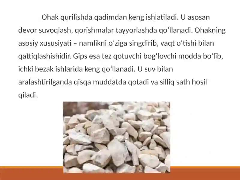 Qurilish qorishmalarni tayyorlash uchun bog'lovchi moddalar 4