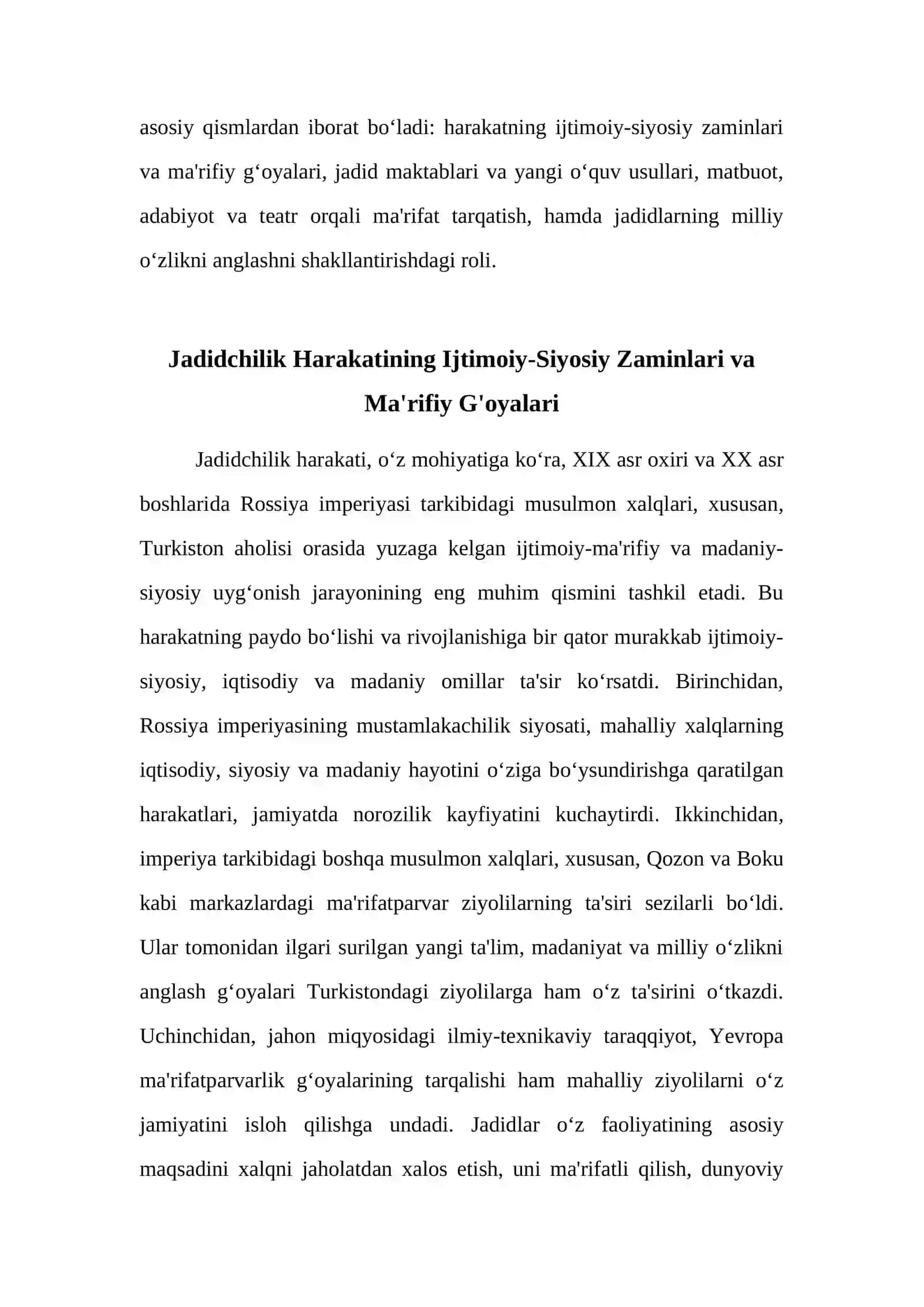 “Jadid Ma'rifatparvarlarining Oʻlka Ijtimoiy-Ma'naviy Hayotida Tutgan Oʻrni” 4