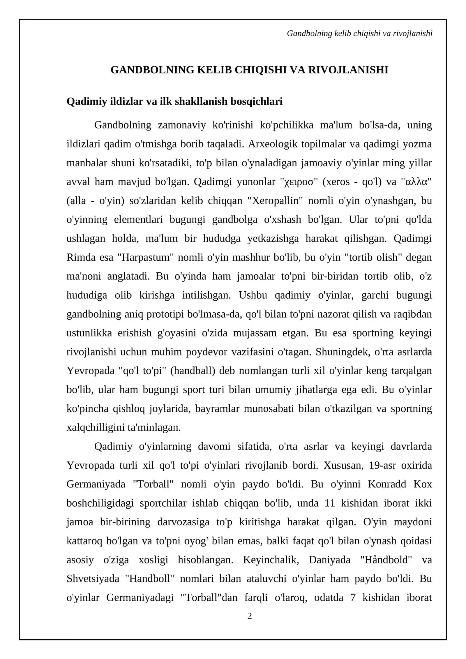 Gandbol sport turi haqida 4