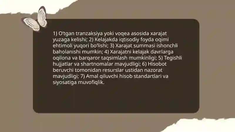 Kechiktirilgan xarajatlarni hisobga olish 4