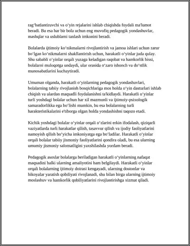 KICHIK YOSHDAGI BOLALARGA BERILADIGAN HARAKATLI O‘YINLARNI O‘RGATISH 4