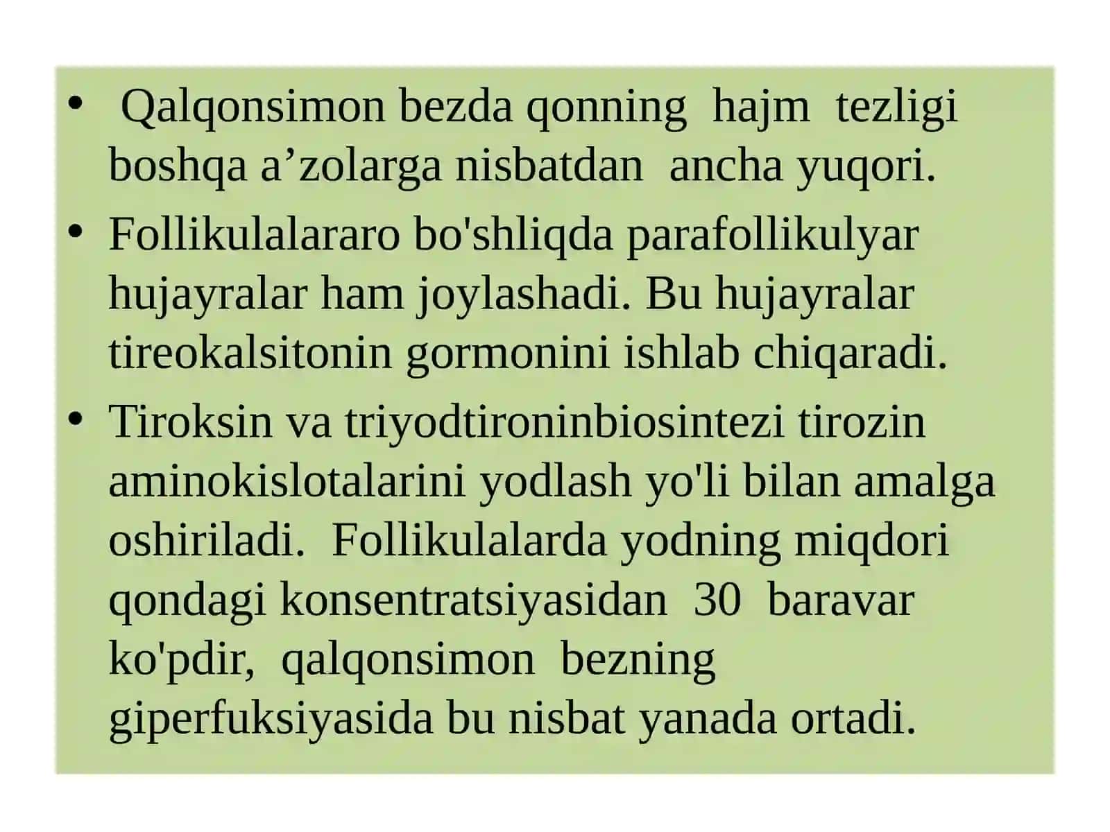 Qalqonsimonbez:metabolizmgata`sirivapatologiyalari 4