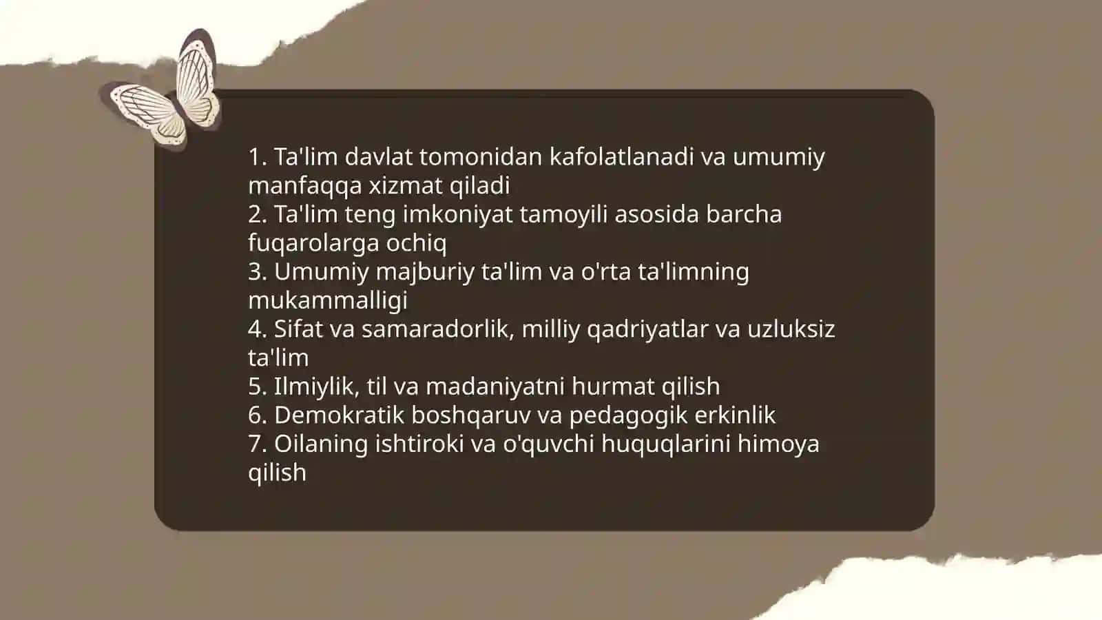 Ta'lim to'g'risidagi qonunni mazmun-mohiyati 4