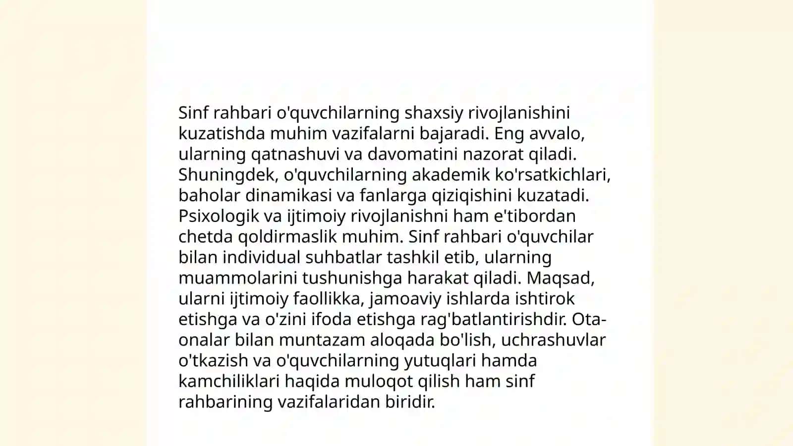 Maktabda tarbiyaviy ishlar tizimida sinf rahbarning faoliyati 4