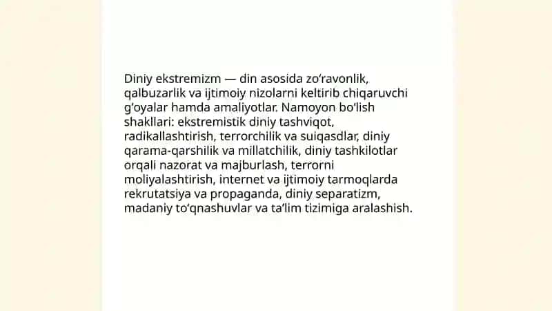 Ekistremizmning koʻrinishlari va namayon boʻlishi shakllari 4