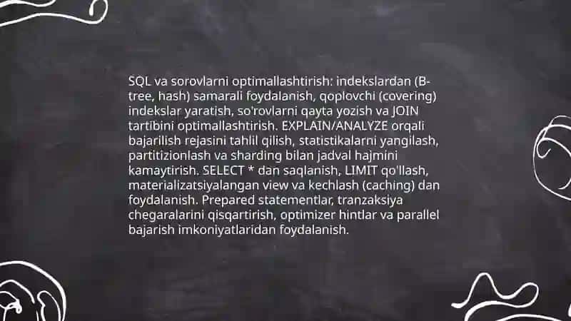 Ma'lumotlar bazalari va katta xajmdagi ma'lumotlar bilan ishlash texnologiyalari 4