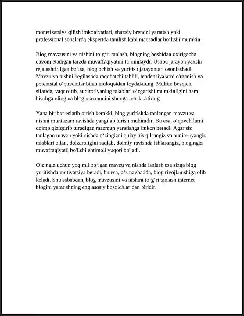 INTERNET BLOGS. HOW TO CREATE AN INTERNET BLOG? 4