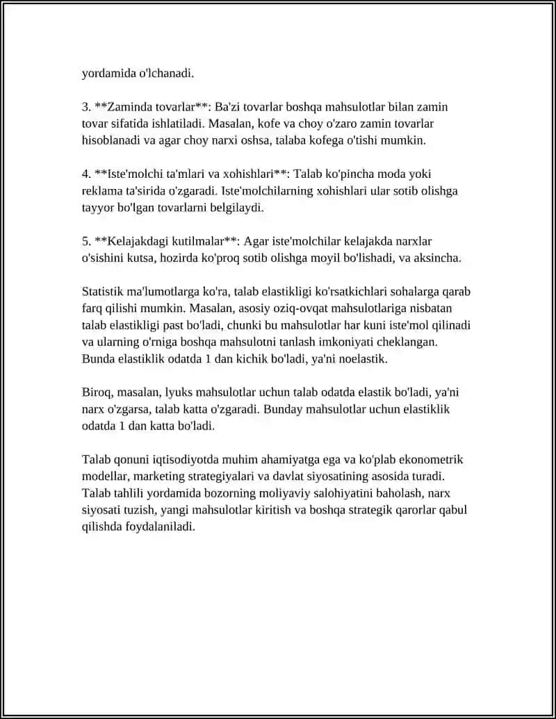 TALAB VA TAKLIF QONUNI 1. KRASSVORD TAYYORLANG 4