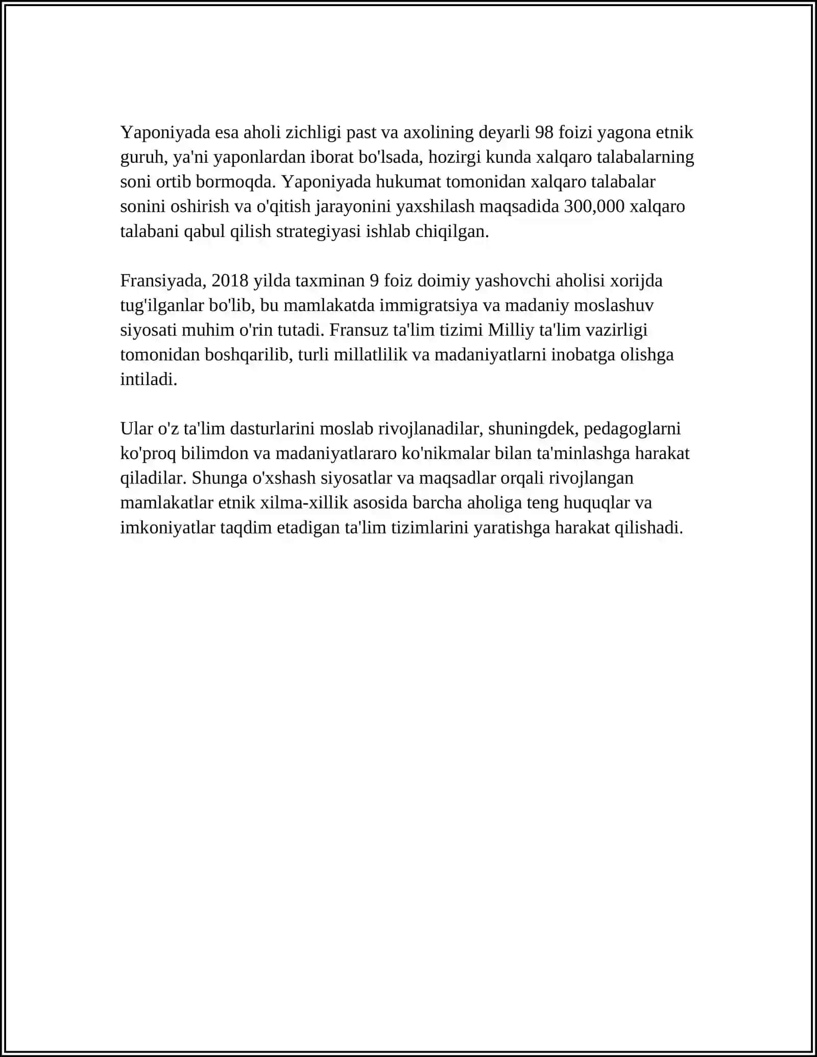JAXONNING RIVOJLANGAN MAMLAKATLARIDA TARBIYAVIY JARAYONLARINING ETNIK XUSUSIYATLARI 4