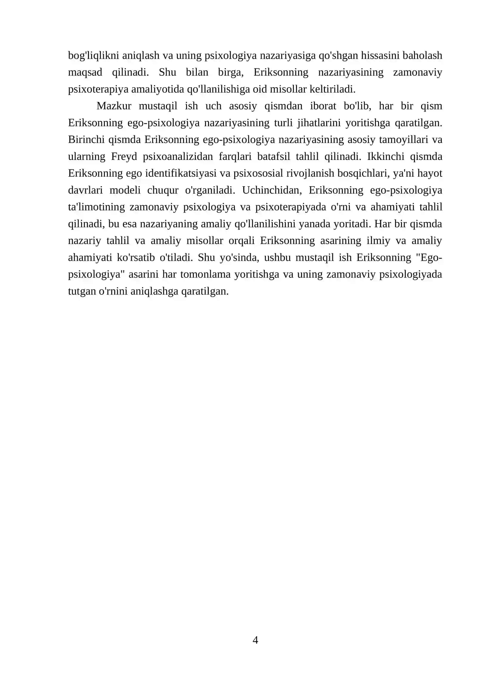 E.Eriksonning "Ego- psixologiya" asarining sharhi 4