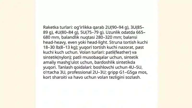 Sport o‘yinlari. Badminton o‘yin qoidalari va texnikasi 4