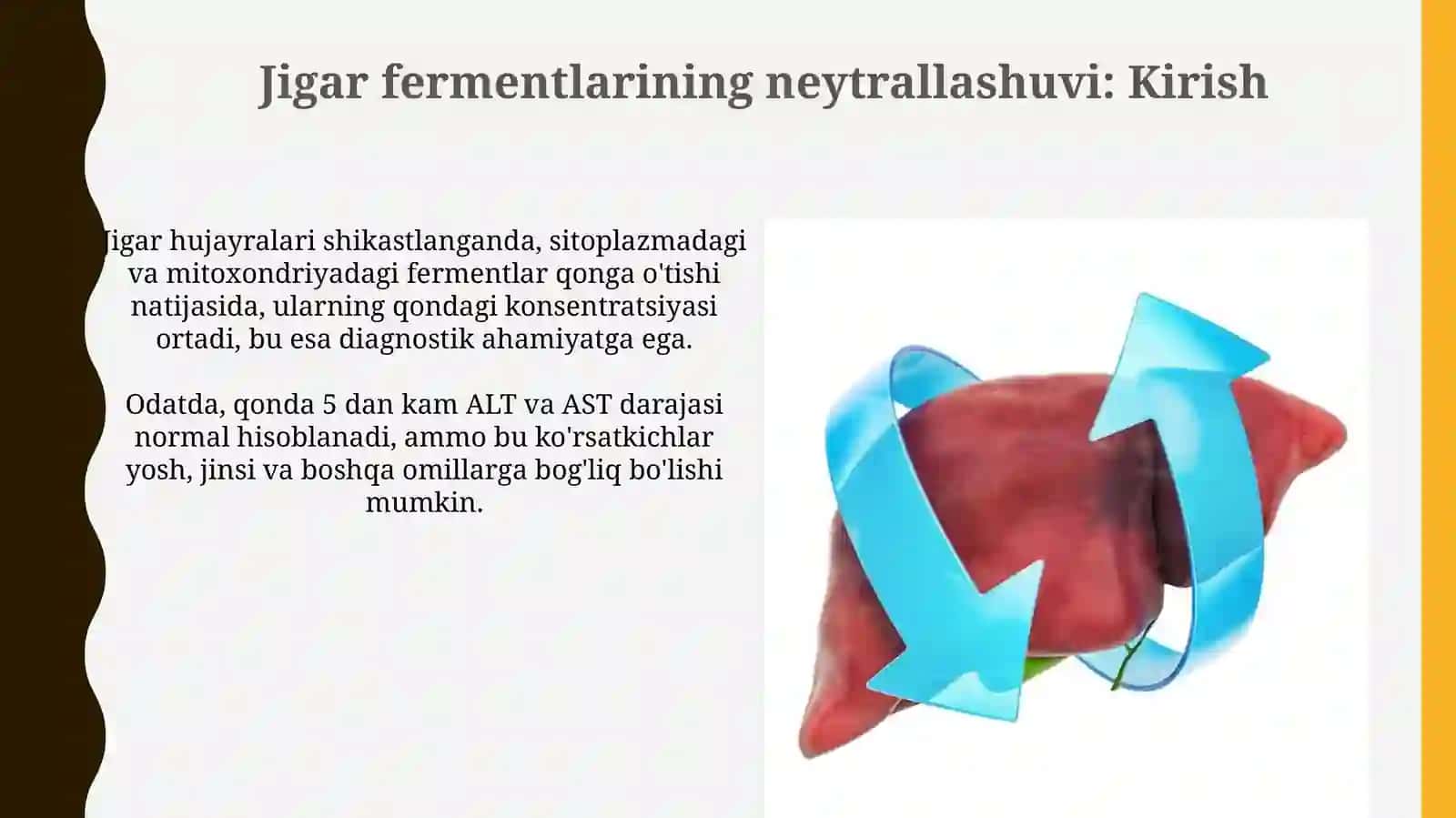 Jigarda garmonlarninig zararsizlantirilishi, klinik ahamiyati. Etanol metobolizmi 4