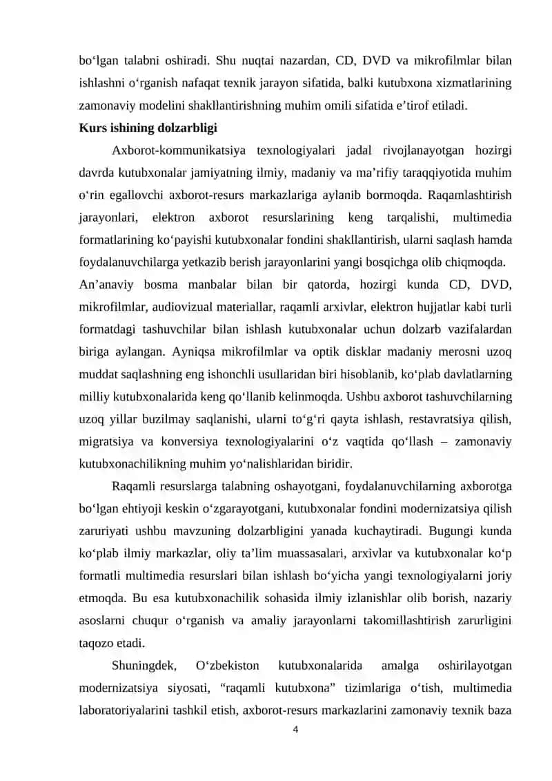 KUTUBXONA FONDIDA SAQLANAYOTGAN TURLI FORMATDAGI MATERIALLAR 4