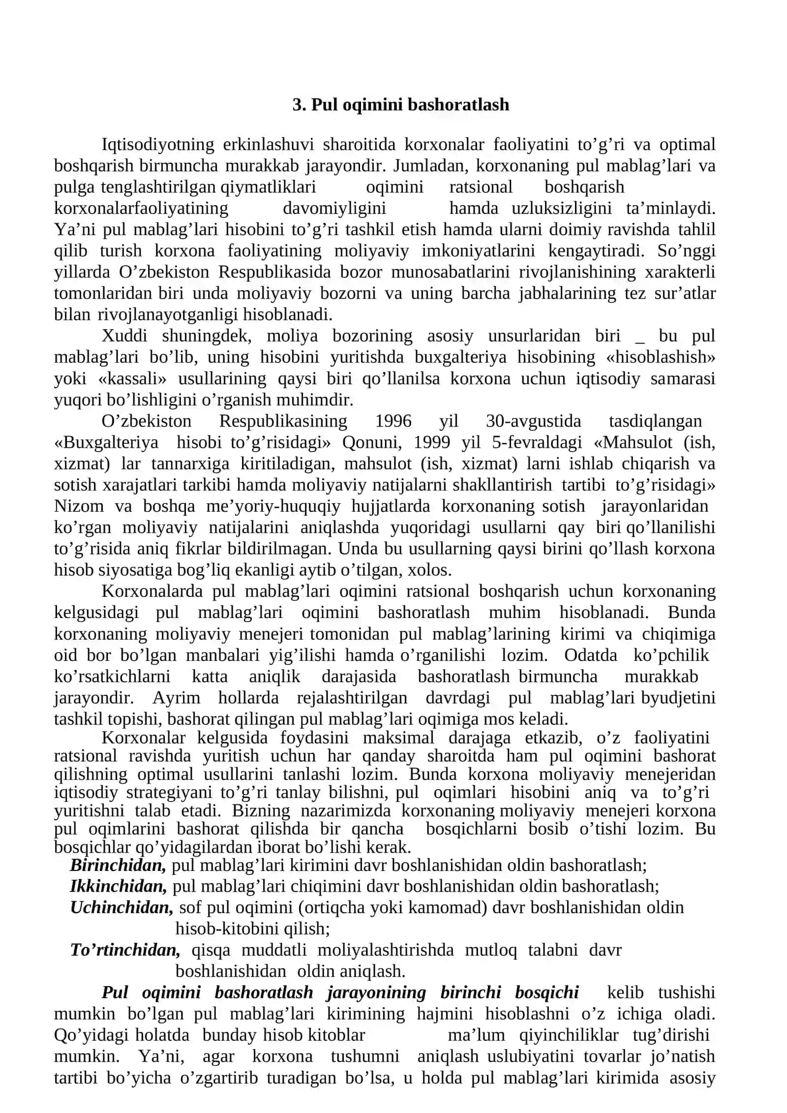 Korxonalarning pul oqimlari va xususiy kapitali tahlili 4