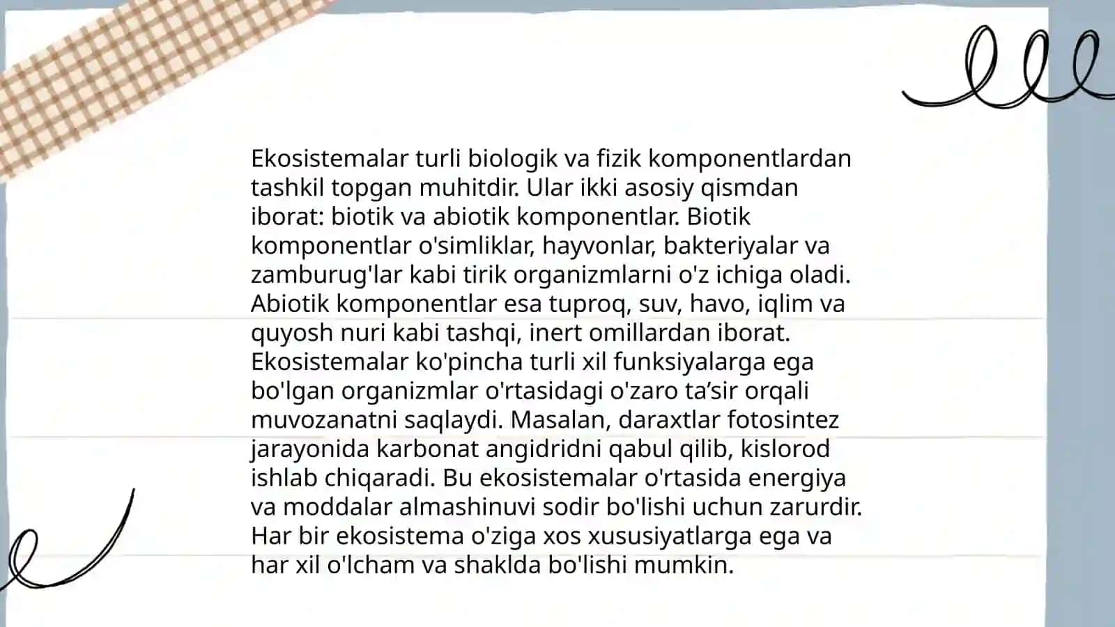 Muhit va ekologik omillar. Muhitga organizmning moslashishi 4