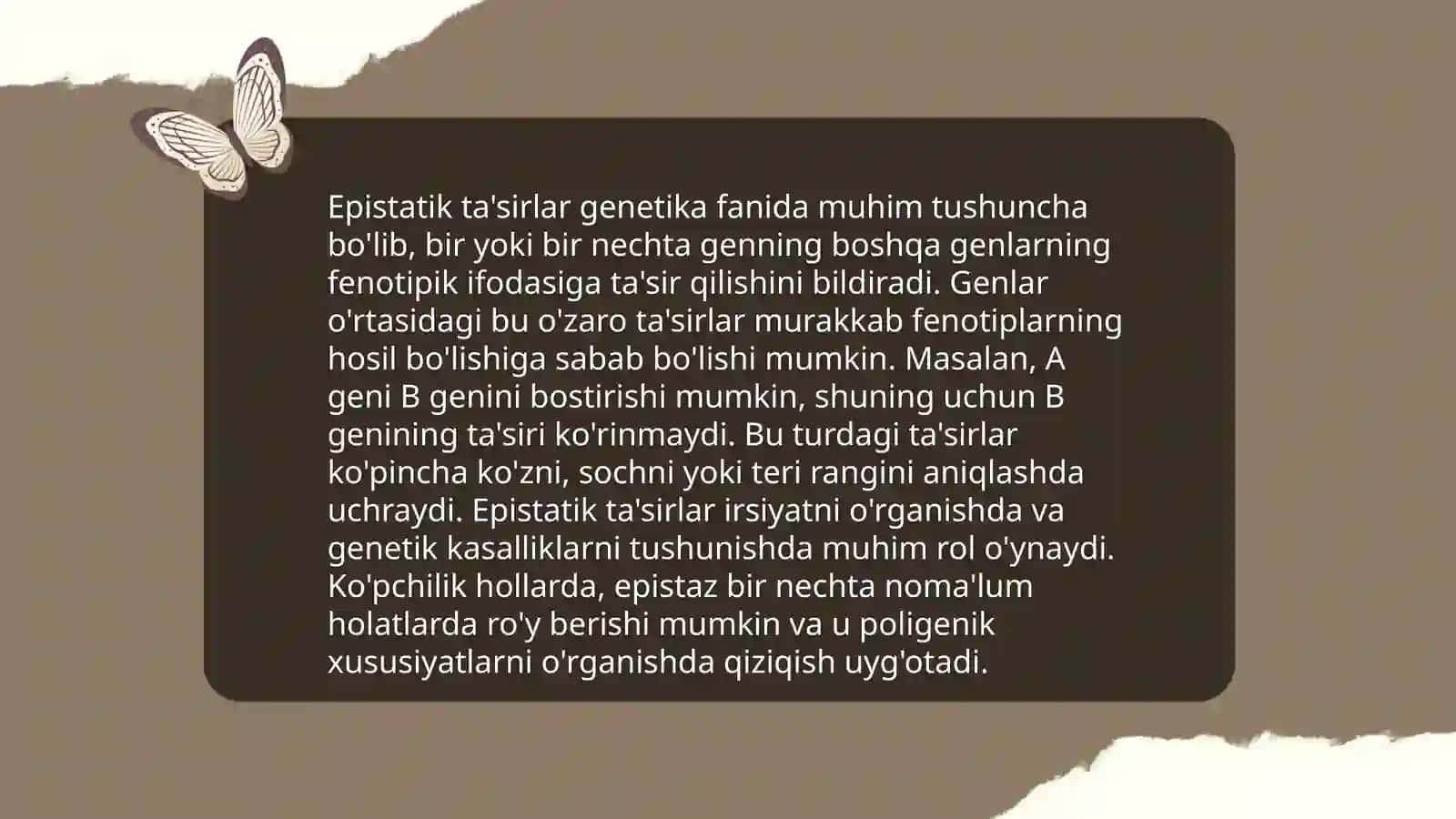 Genlarning o'zaro ta'siri 4