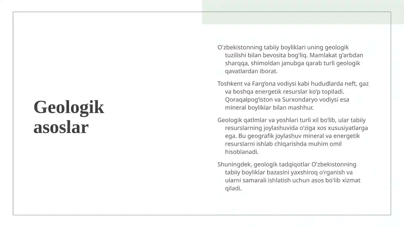 O'zbekiston tabiiy boyliklari 4