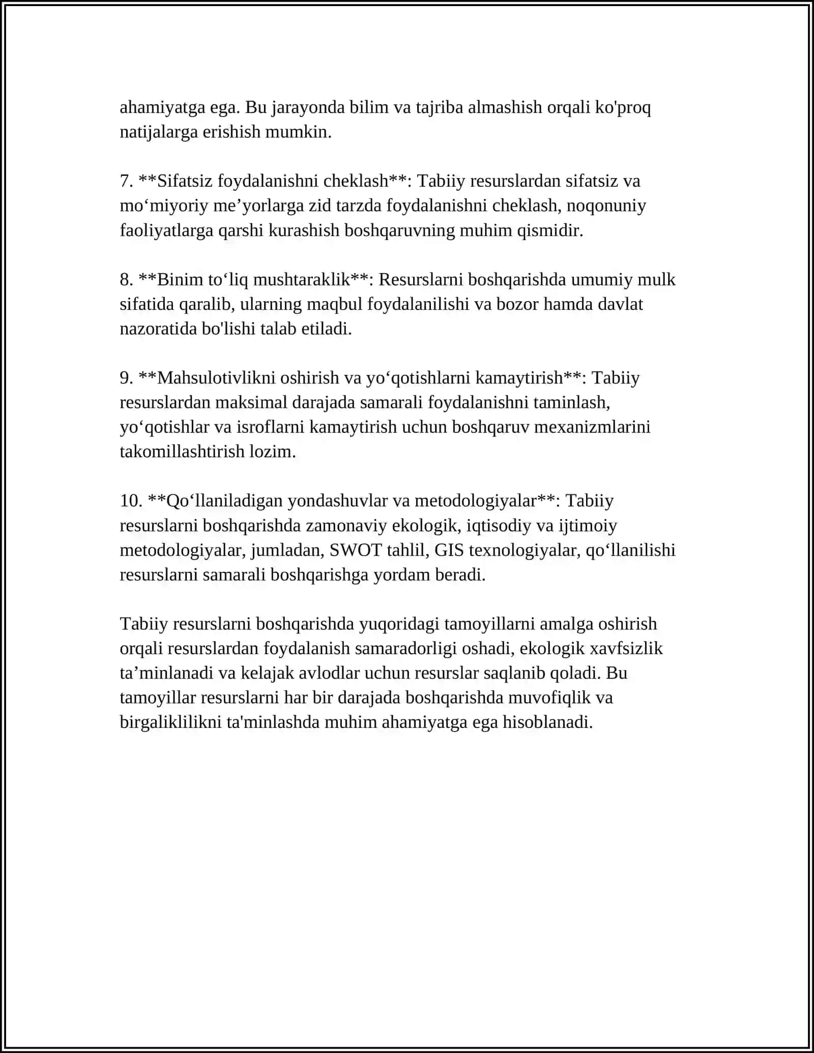 YER RESURSLARINI BOSHQARISHNING TAMOYILLARI VA ASOSIY YOʻNALISHLARI 4