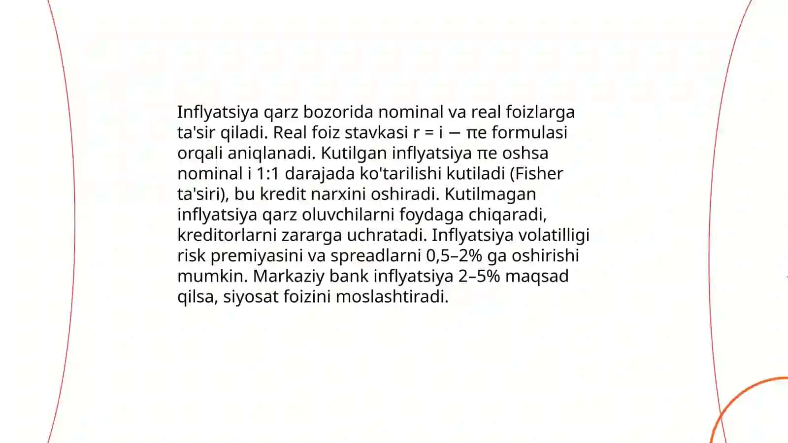 Qarz bozorlariga ta'sir qiluvchi makroiqtisodiy omillar 4
