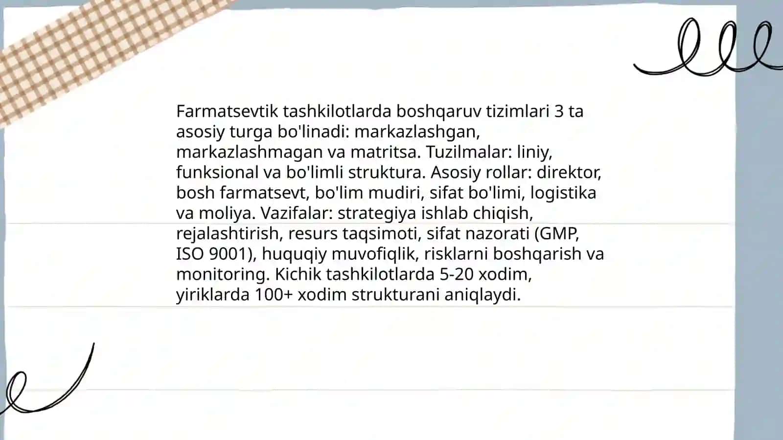 Farmatsevtika ishini boshqarishning nazariy asoslari 4