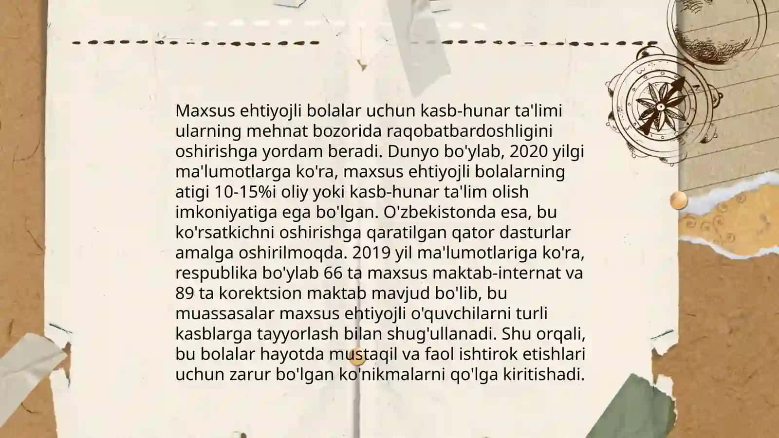 Aqlli zaif yoki intellektual qobiliyati cheklangan bolalar kasblari va faoliyati 4