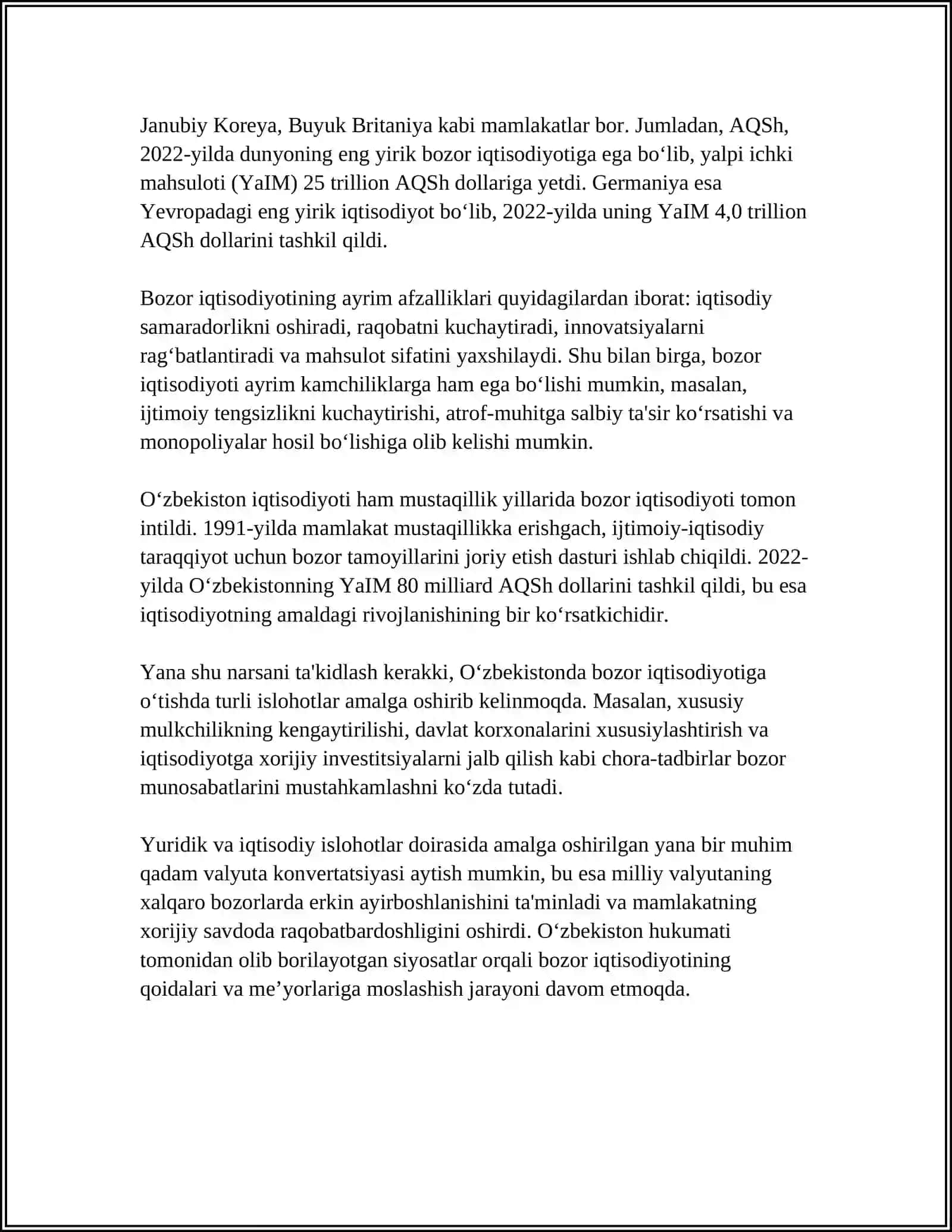 BOZOR IQTISODIYOTI SHAROITIDA KORXONALARDA NARX SHAKLLANISH JARAYONI BOSQICHLARI 4