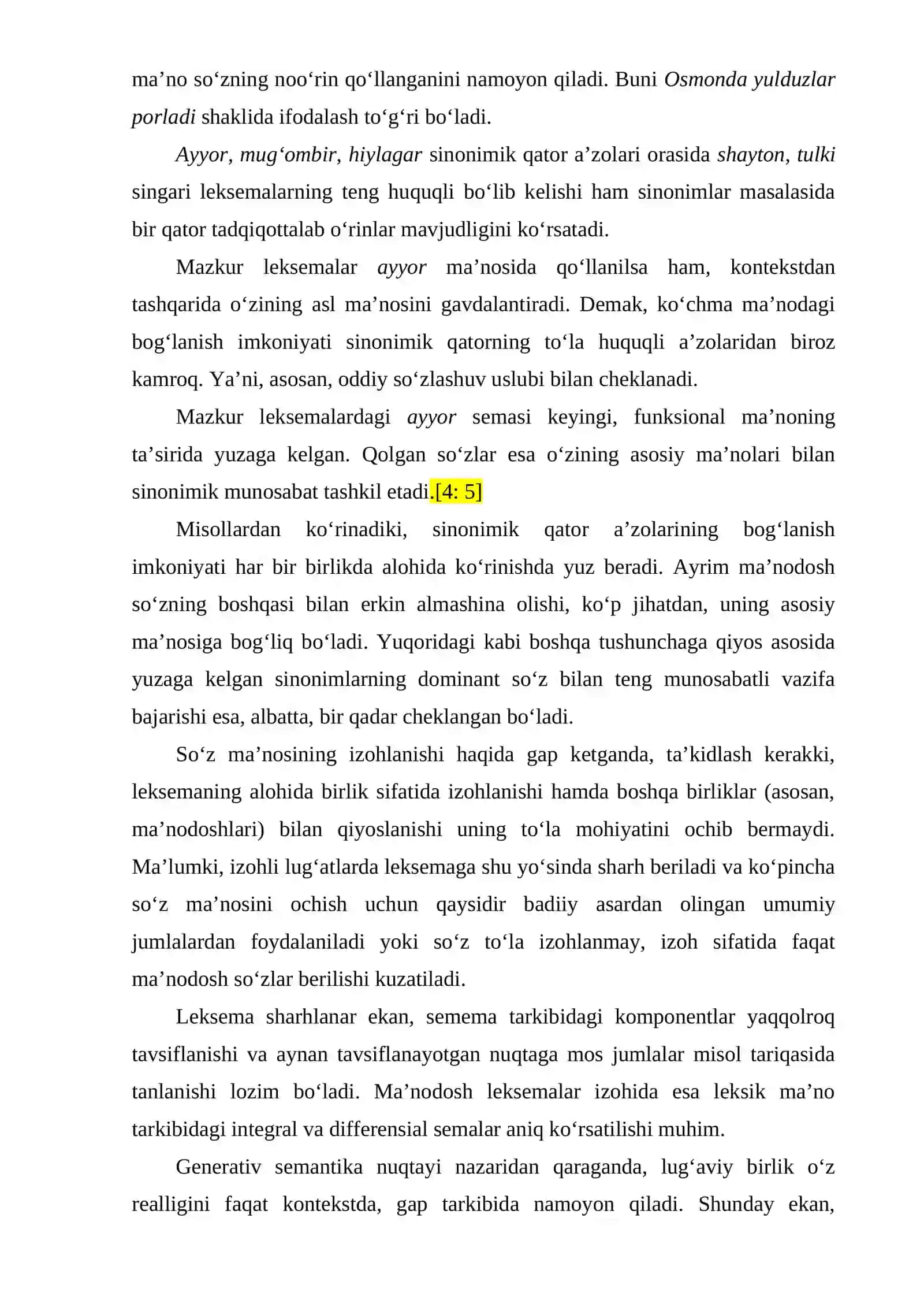 SO‘ZNING LEKSIK MA’NOSI VA VALENTLIK IMKONIYATI 4