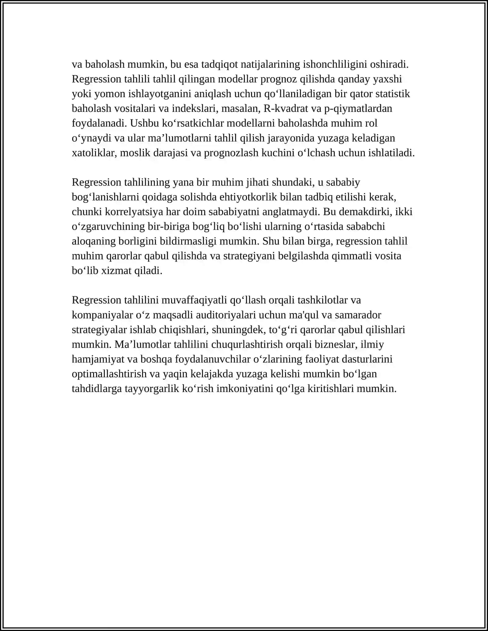 REGRESSION TAHLIL MEZONI HAQIDA UMUMIY TUSHUNCHA 4