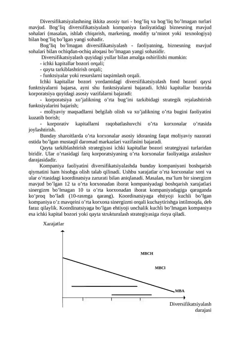 DIVERSIFIKATSIYАLASHNING KORPORATIV STRATEGIYАLARI 4