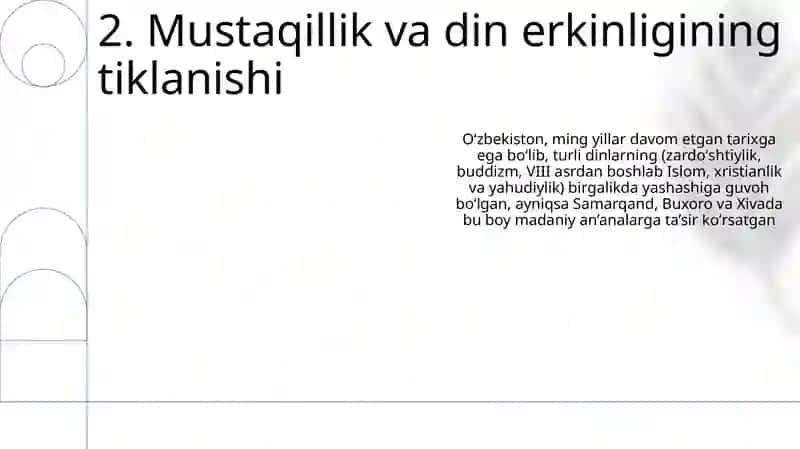 Oʻzbekistonda kanfessiyalar aro diniy bag'rikenglikning tarixiy tajribasi 4