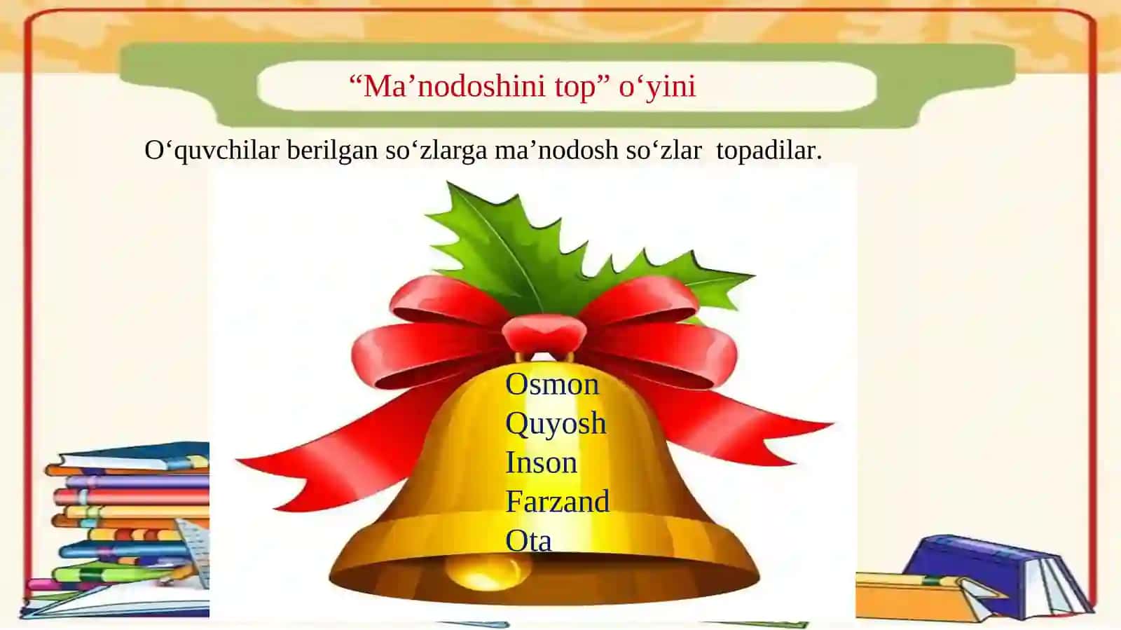 3-sinf Ona tilidan Gap bo'laklari dars ishlanma 4