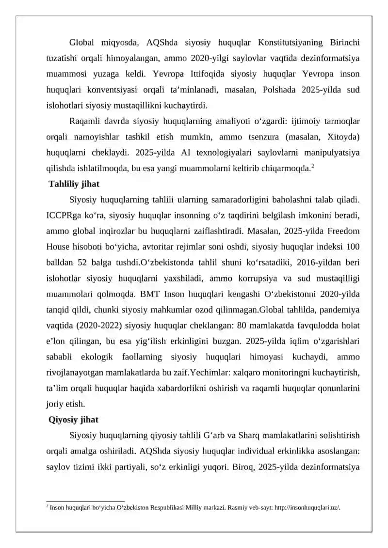 Insonning siyosiy huquqlari 4