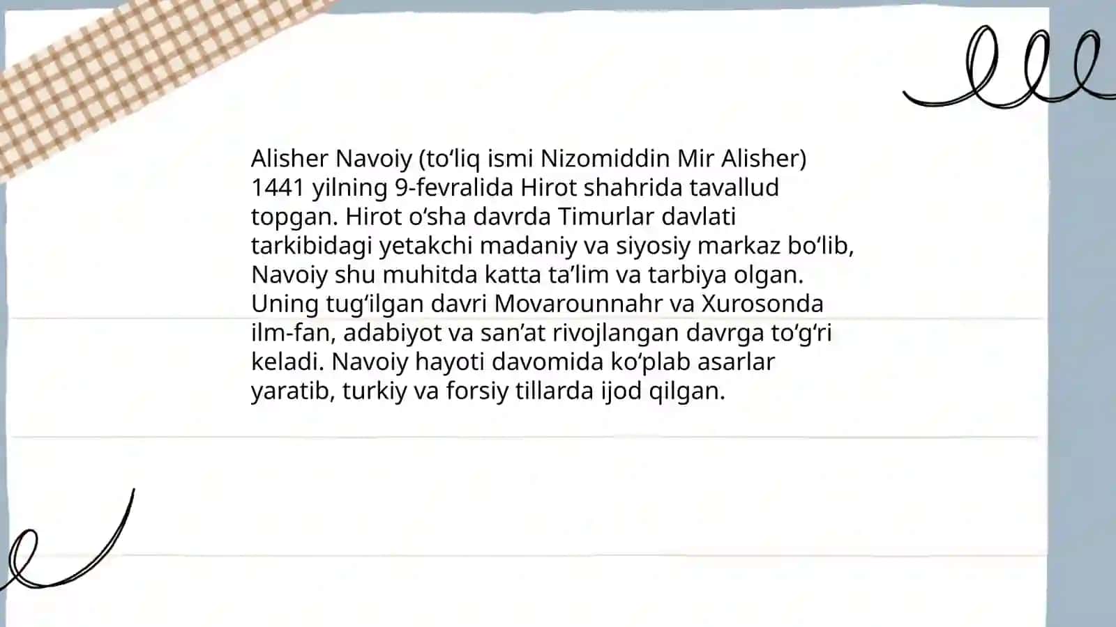 Xoji Ahmad Yassaviy hayoti va ijodini grafik organayzerlar yordamida oʻrganish 4