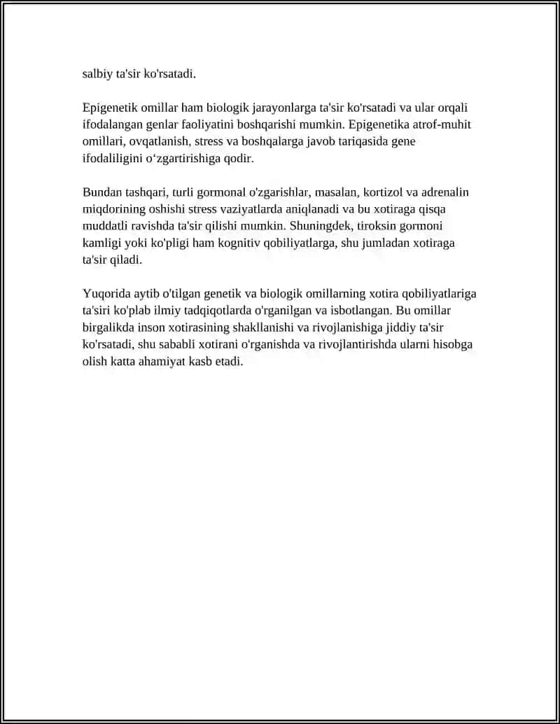 INSON XOTIRASI RIVOJLANISHINING ASOSIY OMILLARI VA SHART SHAROITLARI 4