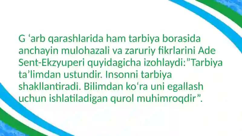 Tarbiya usullari va shakllari 4