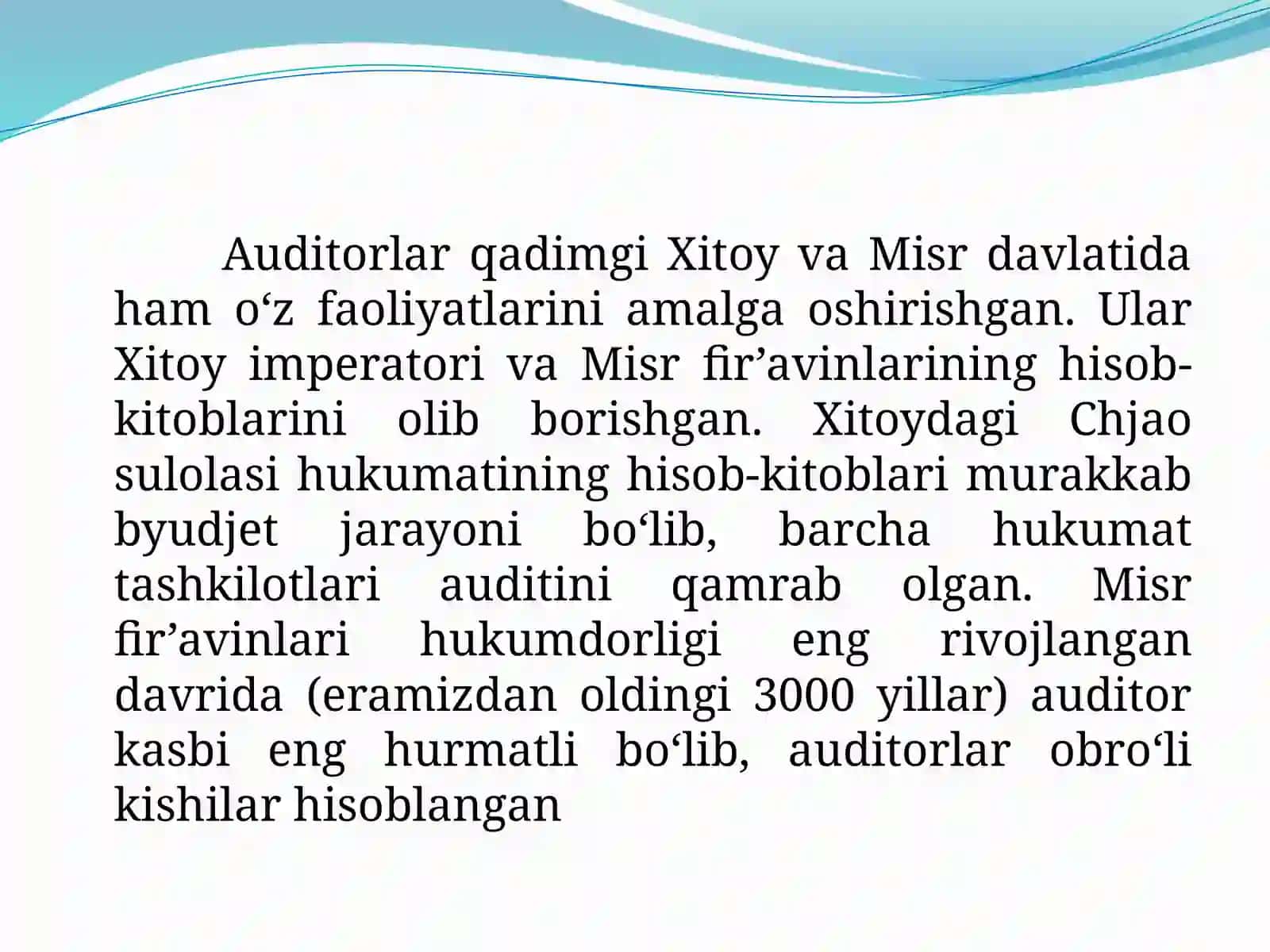 Xisob-kitob muomalalar audit 4