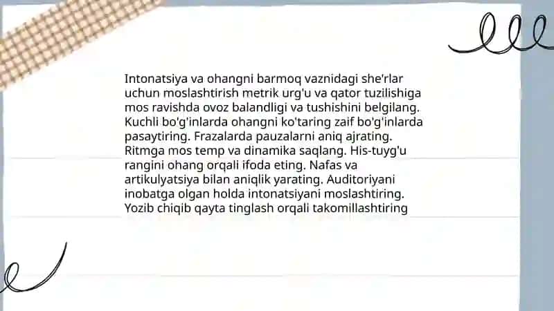 Barmoq vaznidagi she'rlarni ifodali o'qish 4