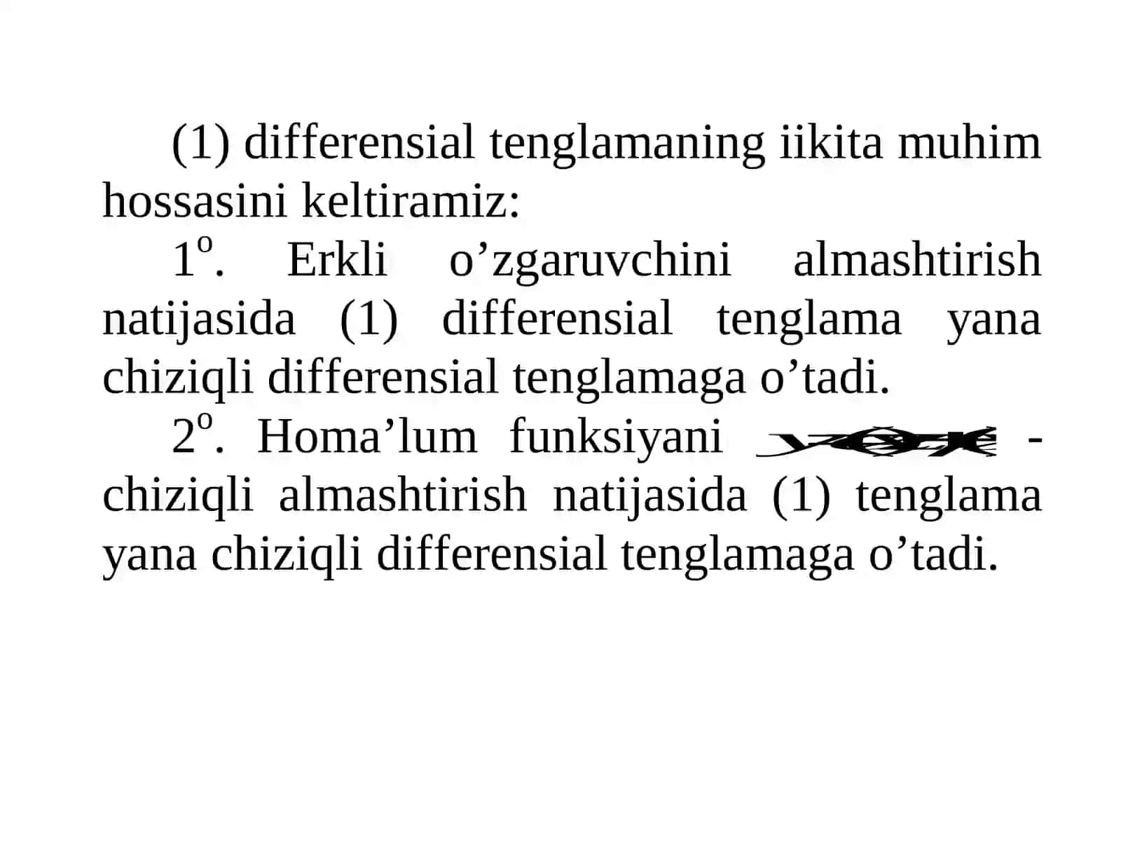 n-tartibli chiziqli differensial tenglamalar 4